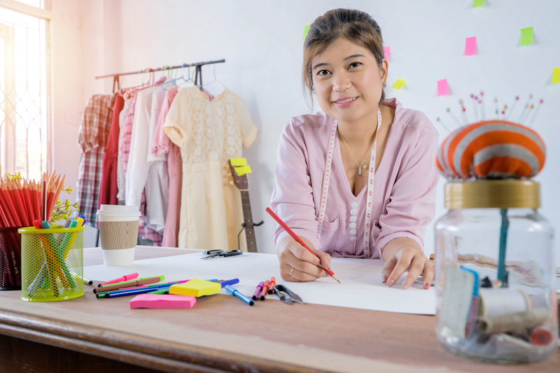 woman stocktaking